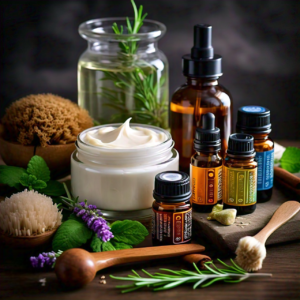 Natural beauty products made from organic ingredients.