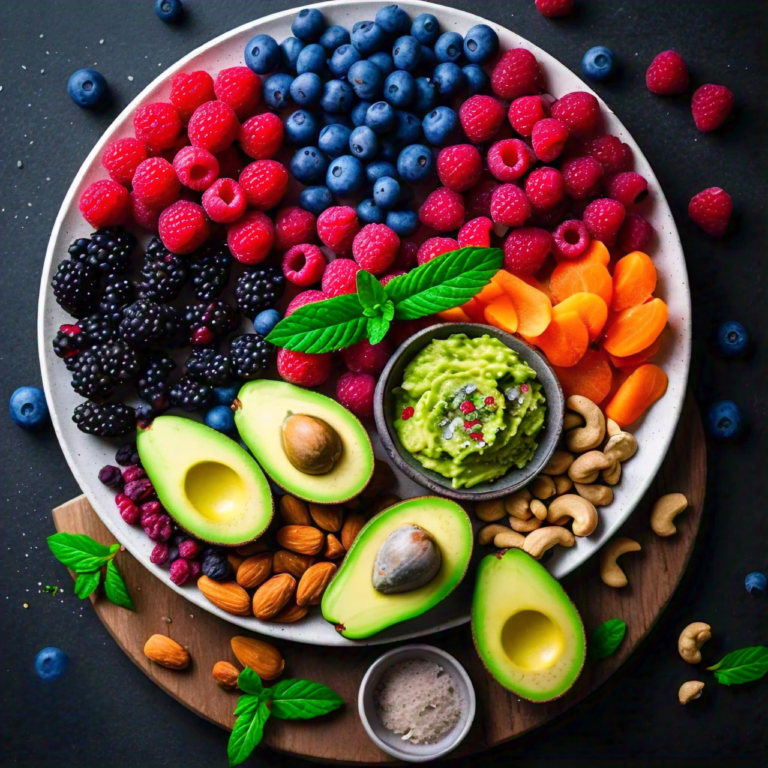 A variety of anti-aging foods like blueberries, avocado, and almonds for youthful skin.A variety of anti-aging foods like blueberries, avocado, and almonds for youthful skin.